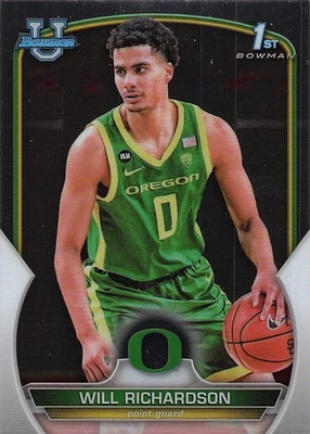 2022-23 Bowman University Chrome #31 Will Richardson - Image 1 of 2
