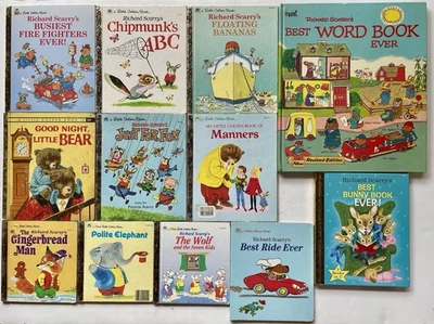 Лот 12 Золотые книги ~ все Ричард Скарри ~ спокойной ночи, маленький медведь издание - Изображение 1 из 4