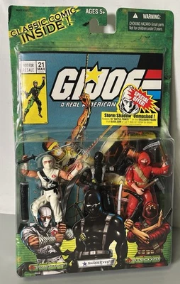 GI Joe ARAH (Comic 3 Pack) “Storm Shadow Snake Eyes Red Ninja Viper” Hasbro New - Image 1 of 4