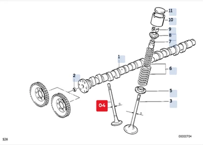 Válvula de escape original BMW E34 M5 3.8 BMW 11341316986 Foto 1 de 3