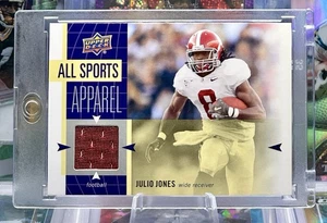 2011 Upper Deck Rookie GAME USED Jersey Patch Julio Jones Alabama Crimson Tide - Picture 1 of 2