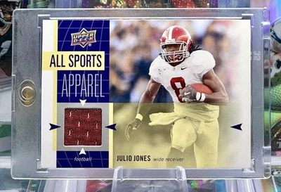 2011 Upper Deck Rookie GAME USED Jersey Patch Julio Jones Alabama Crimson Tide - Image 1 of 2