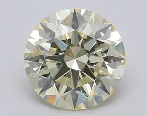 Round 2.01 Cts Fancy Light Yellow VS1 IGI Certified CVD Lab Grown Loose Diamond - Picture 1 of 12