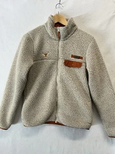 Columbia - Texas Longhorns Sherpa Jacke - Gr. M - hellbraun/orange - Full Zip - gefüttert - Bild 1 von 8