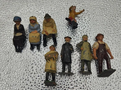 Lote de banco sentado de ocupación agricultor trabajador plomo serie granja de Gran Bretaña Foto 1 de 4