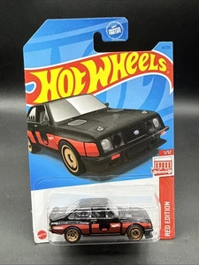 2021 Hot Wheels Red Edition FORD ESCORT RS2000 black red very nice 1/12 - Picture 1 of 3