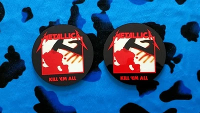 METALLICA - KILL EM ALL -  PAIR OF PRINTED ROUND COASTERS - Image 1 of 2