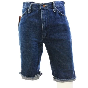 70s Vintage Maverick Cutoff Dark Wash Denim Shorts Womens M High Waist Western - Picture 1 of 5