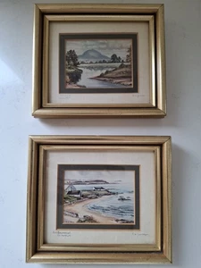 2 Watercolour Framed Paintings RW Young Portballintrae Slemish Northern Ireland - Picture 1 of 6