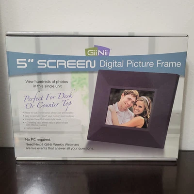 Gii Nii 5" Screen Digital Picture Frame New in Open Box - Image 1 of 4