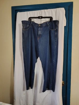 Size 46 X 30 Mens Basic Edition Jeans In A Dark Denim Very Loved And Clean - Image 1 of 4