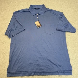 Brooks Brothers Polo Shirt Men Blue Button Pocket Pima Cotton NWT Size XL - Picture 1 of 8