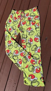DR SUESS Santa GRINCH Soft Fleece Lounge/Pj Bottom Sz Lg Women - Picture 1 of 4