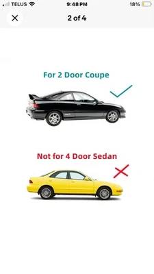 Vidrio de ventana de puerta derecha/pasajero para Acura Integra 1994-2001 hatchback de 2 puertas Foto 1 de 4