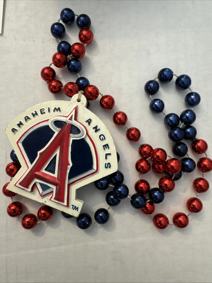 MLB Anaheim Angels Baseball Sports Beads Necklace New - Image 1 of 1