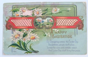 Antigua postal c 1910 A HAPPY PASTER TIDE publicada sin daños en el sello - Imagen 1 de 2