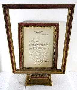 VERA FIRMA BLACK JACK GENERALE JOHN J. PERSHING, LETTERA DI RIFERIMENTO PRIMA GUERRA MONDIALE 1926 - Foto 1 di 7