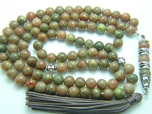 8mmx99 UNAKITE ISLAMIC PRAYER BEADS TASBIH MASBAHA GIFT - Picture 1 of 1