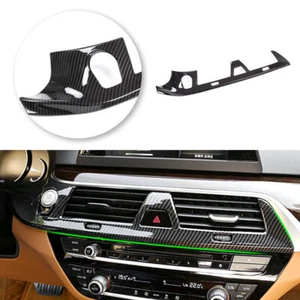 ABS Carbon FIber AC Outlet Vent Frame Cover For BMW 5 Series 6GT G32 G30 2018-20 - Picture 1 of 6
