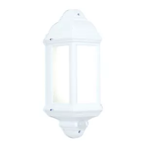 SAXBY 7W LED PIR Outdoor Half Wall Lantern Motion Security Sensor White IP44 - Picture 1 of 1
