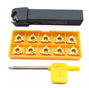 SER2525M16 with Indexable Threading Turning Insert 16ER AG60 Cutting Insert Blad - Picture 1 of 4