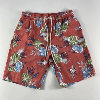 Bañador Coolibar adulto mediano UPF 50 malla forrado cordón rojo floral para hombre Foto 1 de 4