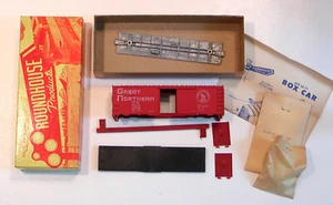 Early NIB HO Roundhouse GN 40' Steel Boxcar Kit B40 GREAT NORTHERN RH Trains VTG - Picture 1 of 3