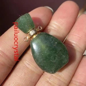 1pcs Bottiglia Profumo Quarzo Fragola Verde Naturale Cristallo Quarzo Pendente Gemma - Foto 1 di 9