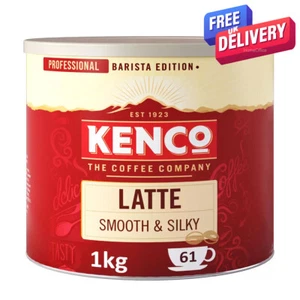 1 x 1Kg Kenco Latte Smooth & Silky Instant Coffee Makes 61 Cups - Picture 1 of 3