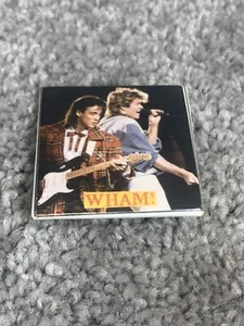 Vintage ~ WHAM ~ Pinback Pin Badge Button RARE GEORGE MICHAEL & ANDREW RIDGELEY - Picture 1 of 3