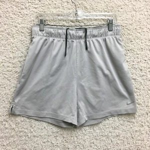 Pantalones Cortos Nike Medianos Adultos Gris Dri Fit Swoosh Bolsillos Atléticos Informales Para Hombres M - Imagen 1 de 10