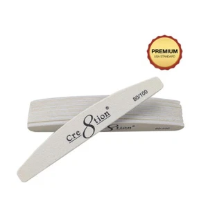 Cre8tion Nail File White Sand #07076 Grit 80/100 (10 Files) - Picture 1 of 1