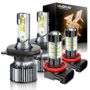 For Mitsubishi Mirage G4 2023-2023 4X 6500K LED Combo Headlights+Fog Lamp Bulbs - Picture 1 of 13