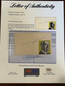 👀 ALFRED HITCHCOCK „The Birds“, „Psycho“ signed Autogramm Karteikarte 👀 - Bild 1 von 2