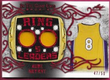 2022 Leaf ITG Used Sports KOBE BRYANT #RL-17 Ring Leaders 5 Dual Jersey 47/50