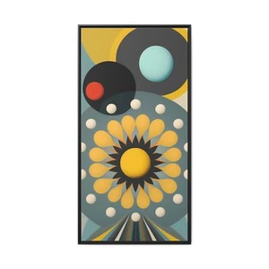 Moderne abstrakte geometrische Kunst - 30x60 matte Leinwand, vertikal, fertig zum Aufhängen - Bild 1 von 4