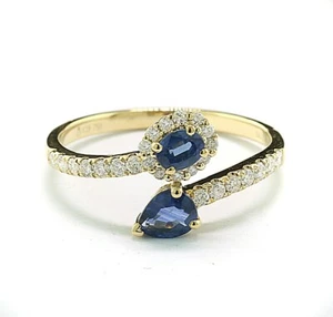 Anillo De Zafiro Brillante 8 Quilates 750 Oro Amarillo Valor 3.300,- Euros Nuevo - Imagen 1 de 4