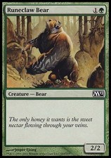 1x FOIL Runeclaw Bear M12 MtG Magic Green Common 1 x1 Card Cards