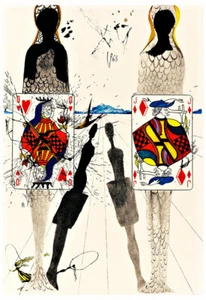 Alices Adventures in Wonderland 6 A2 by Salvador Dali High Quality Canvas Print - Picture 1 of 1