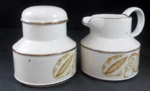 Midwinter Seascape Lot of Creamer and Sugar Bowl with Lid Shell Design - Picture 1 of 8