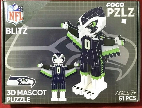 NFL Blitz Seahawks 3D Mascot Puzzle Cover