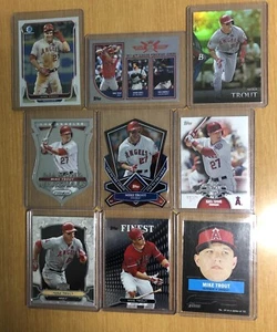 Lotto Mike Trout (9) Triple Threads Finest Chrome Topps /100 Angeli - Foto 1 di 2