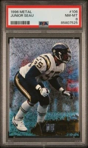 1996 Fleer Metal Junior Seau #106 PSA 8 NM-MT - San Diego Chargers - Bild 1 von 2