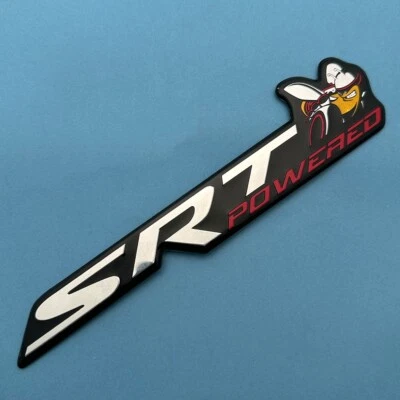 1PC For SRT Powered Badge For Scat Pack Superbee Emblem badge BEE Sticker Chrome - Image 1 of 4
