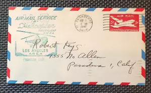 Luftpostdienst mit Hubschrauber A.M. 84 Pasadena Kalifornien Ersttagsbrief FDC - Bild 1 von 2