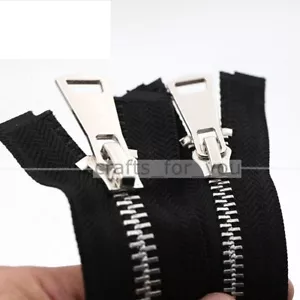 N.5 N.8 CERNIERA METALLO ZIP METALLO ESTREMITÀ APERTA 70CM-150CM CUCITO PER ABBIGLIAMENTO ARTIGIANATO - Foto 1 di 6