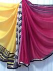 Bollywood Wedding Indian Saree Fancy Multicolor Party Wear Stain Printed 
