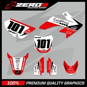 KIT CALCOMANÍAS GRÁFICAS HONDA CRF 50 MOTOCROSS GRÁFICOS MX AS ROJO/NEGRO - Imagen 1 de 6