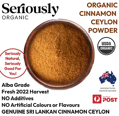 Certified Organic Cinnamon Ceylon Alba Grade Ground Spice : Fresh 2022 Harvest • 7.48$