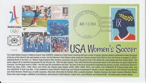 6° Cachets Paris 2024 Olympia Team USA Frauen Fußball Goldmedaille - Bild 1 von 1